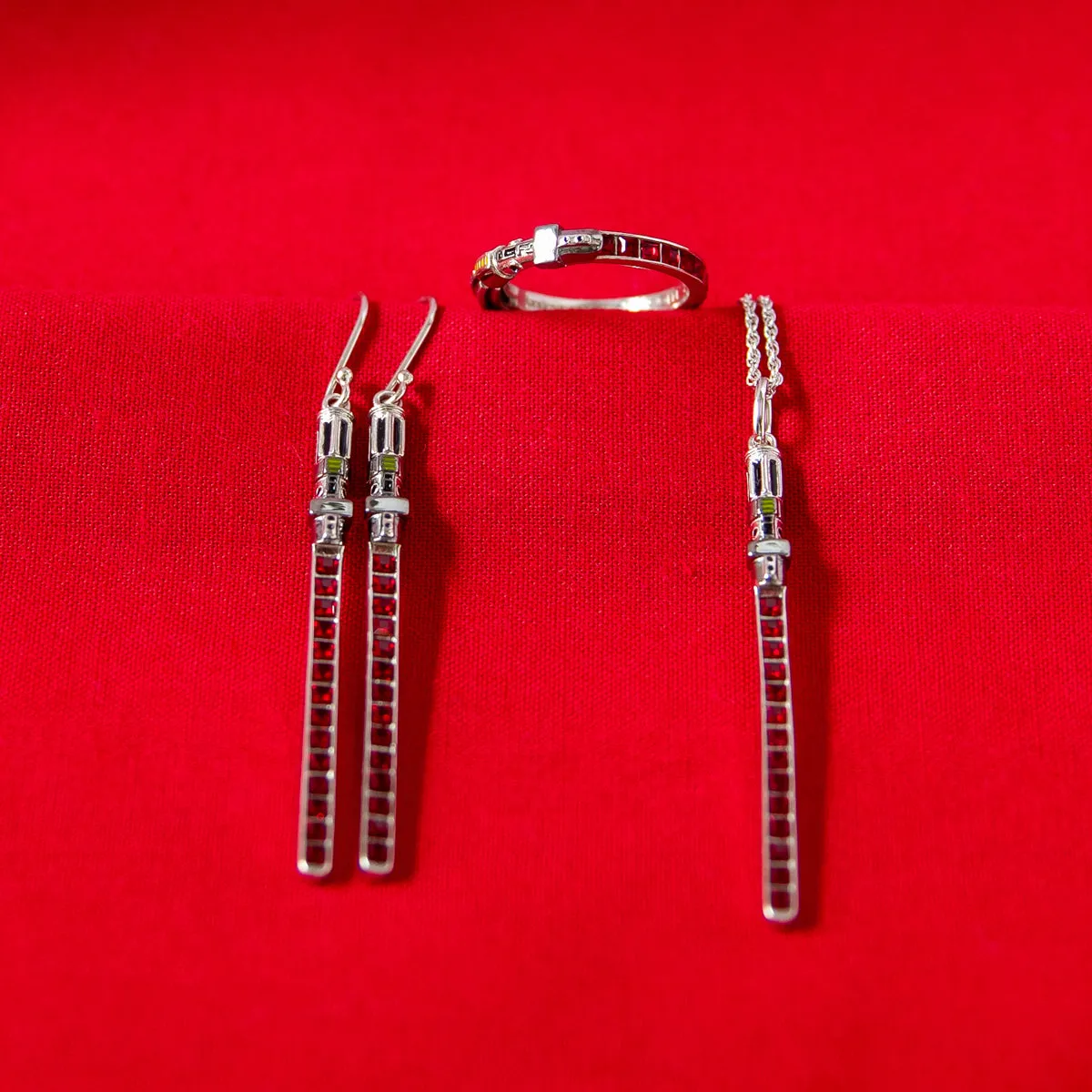 Star Wars X RockLove Darth Vader Crystal Lightsaber Earrings