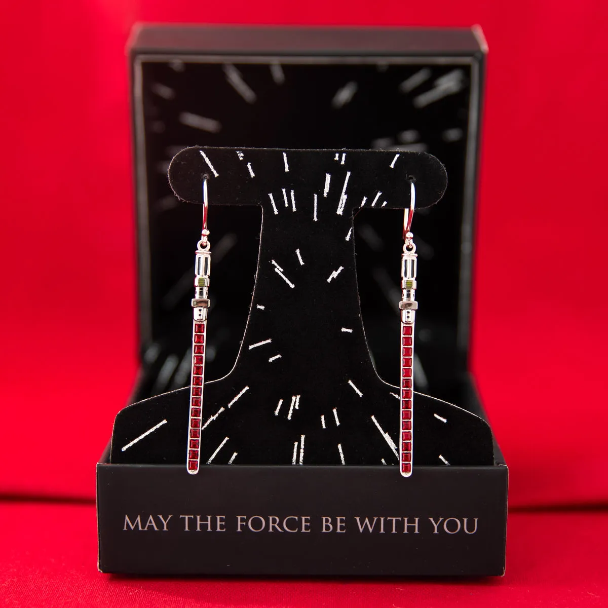 Star Wars X RockLove Darth Vader Crystal Lightsaber Earrings