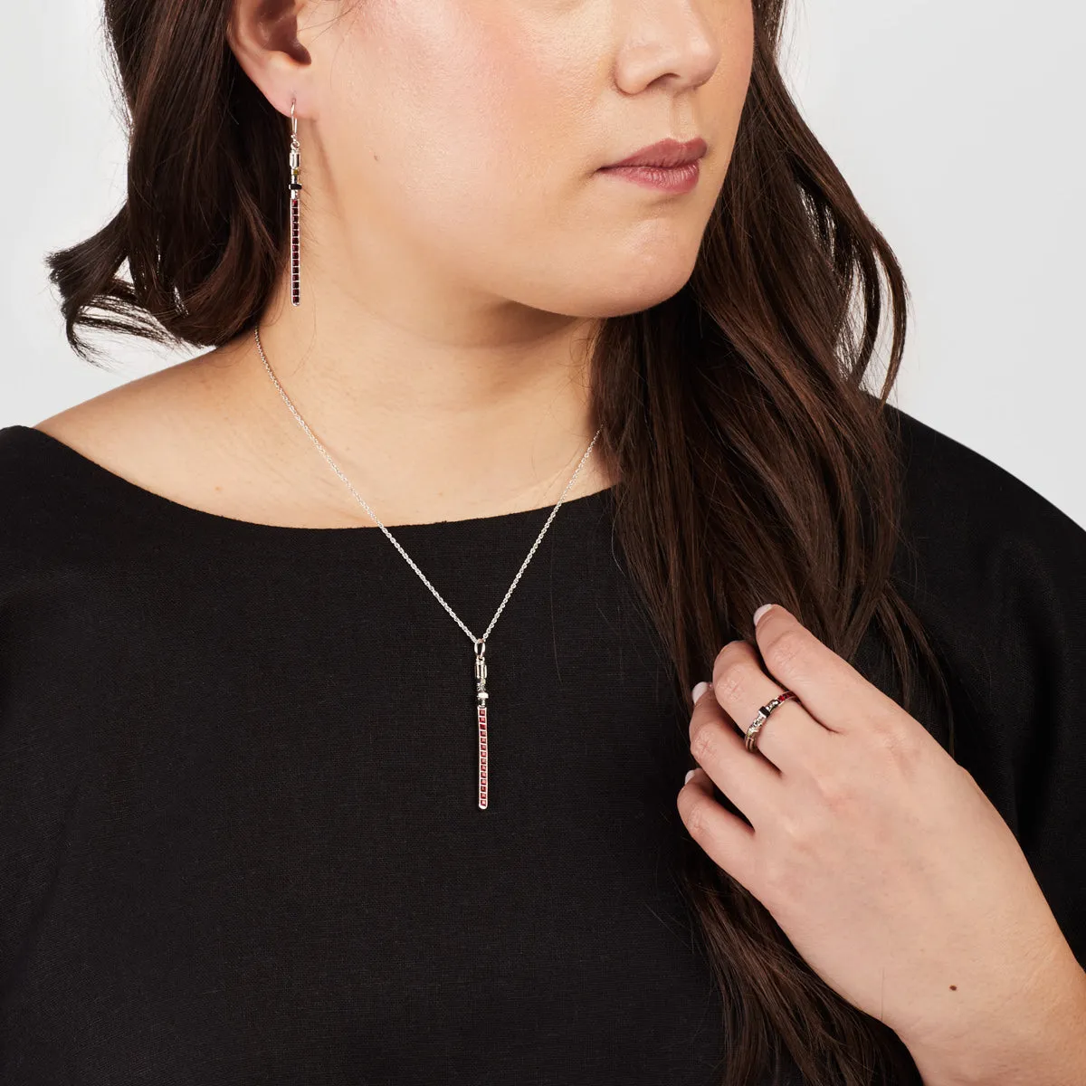 Star Wars X RockLove Darth Vader Crystal Lightsaber Necklace