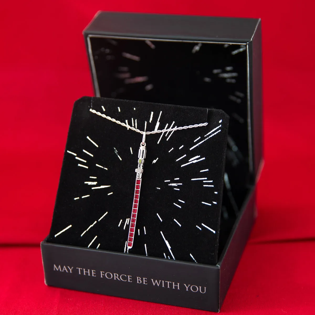 Star Wars X RockLove Darth Vader Crystal Lightsaber Necklace