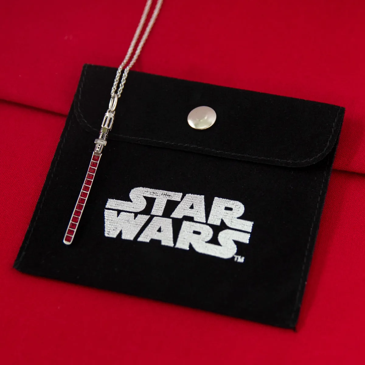 Star Wars X RockLove Darth Vader Crystal Lightsaber Necklace