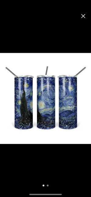 Starry night Monet painting- 20oz stainless steel Tumbler