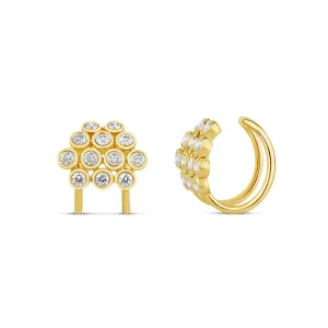 Statement Multi-Bezel Diamond Ear Cuff