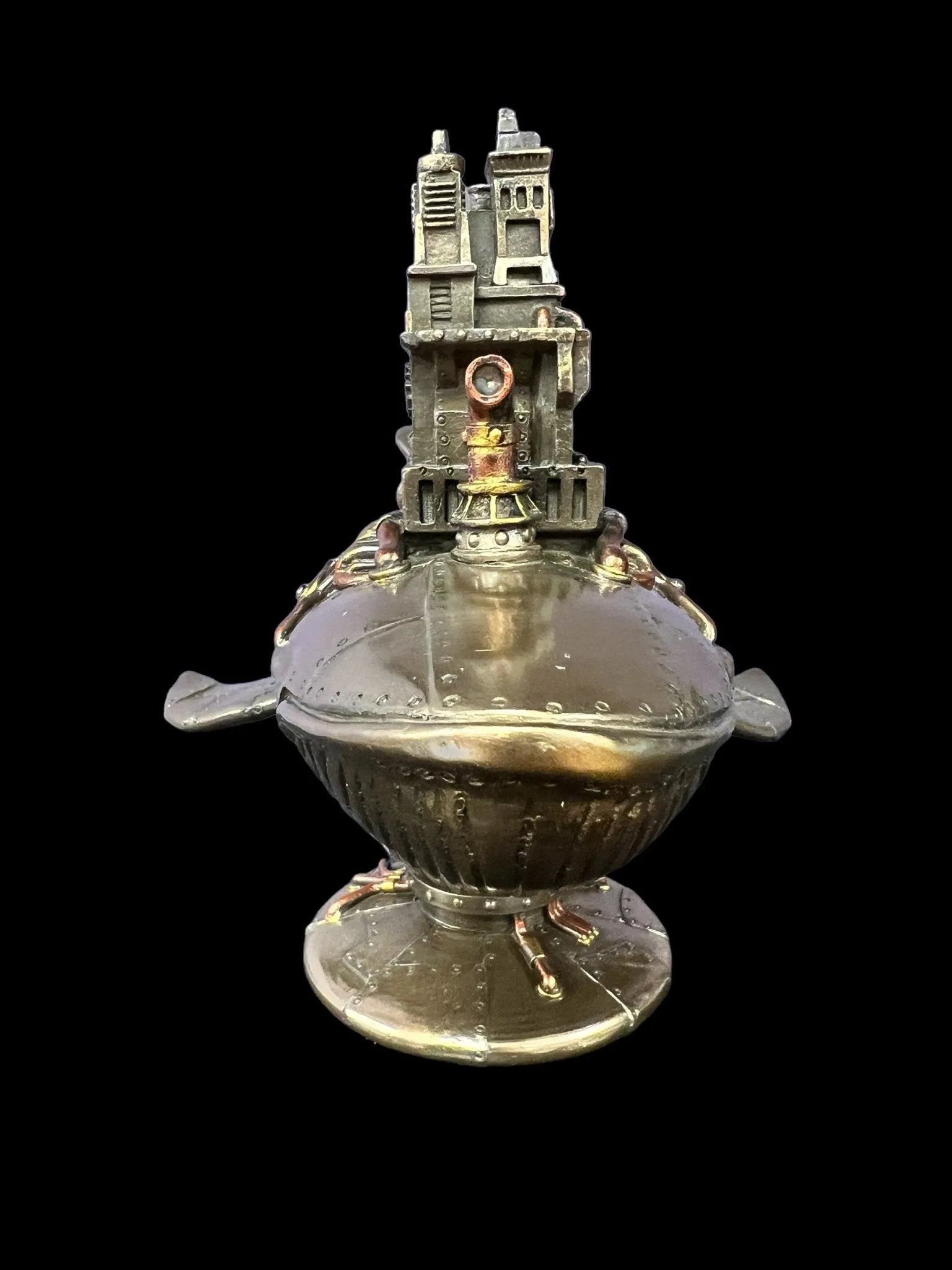 Steampunk Fifty-Two Hertz Galactic Colony Whale Statue by Veronese Design