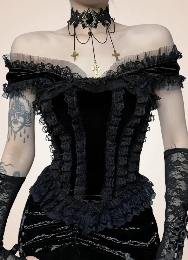 Steampunk Gothic Velvet Top
