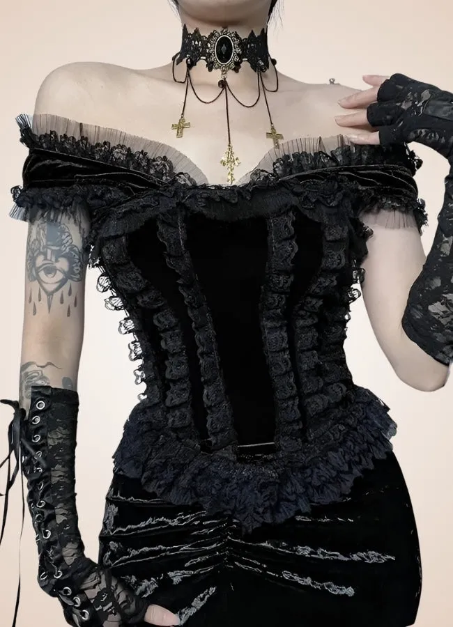 Steampunk Gothic Velvet Top