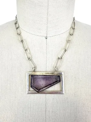Sterling Silver Amethyst Chain Necklace