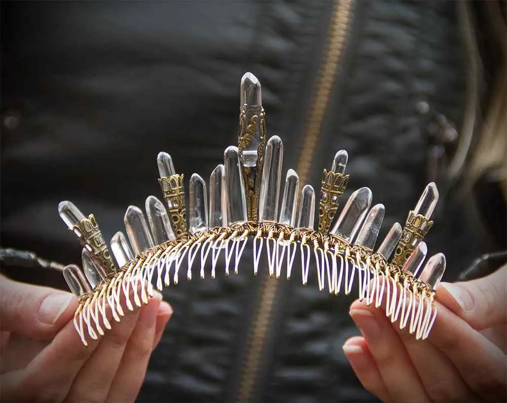 Stone of Light Crystal Crown :: Brass