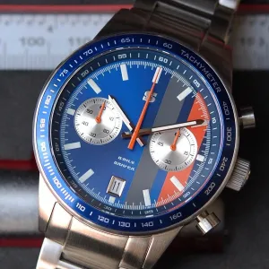 Straton Daily Driver "B" (Blue Dial, Grey & Orange Stripes)
