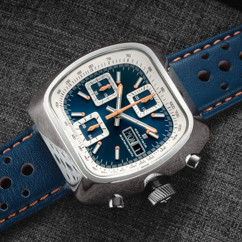 Straton Speciale - Swiss Valjoux 7750 (Blue, Polished&nbsp;Case)