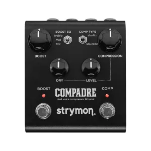 Strymon Compadre Dual Voice Compressor & Boost Guitar Effects Pedal, Midnight Edition
