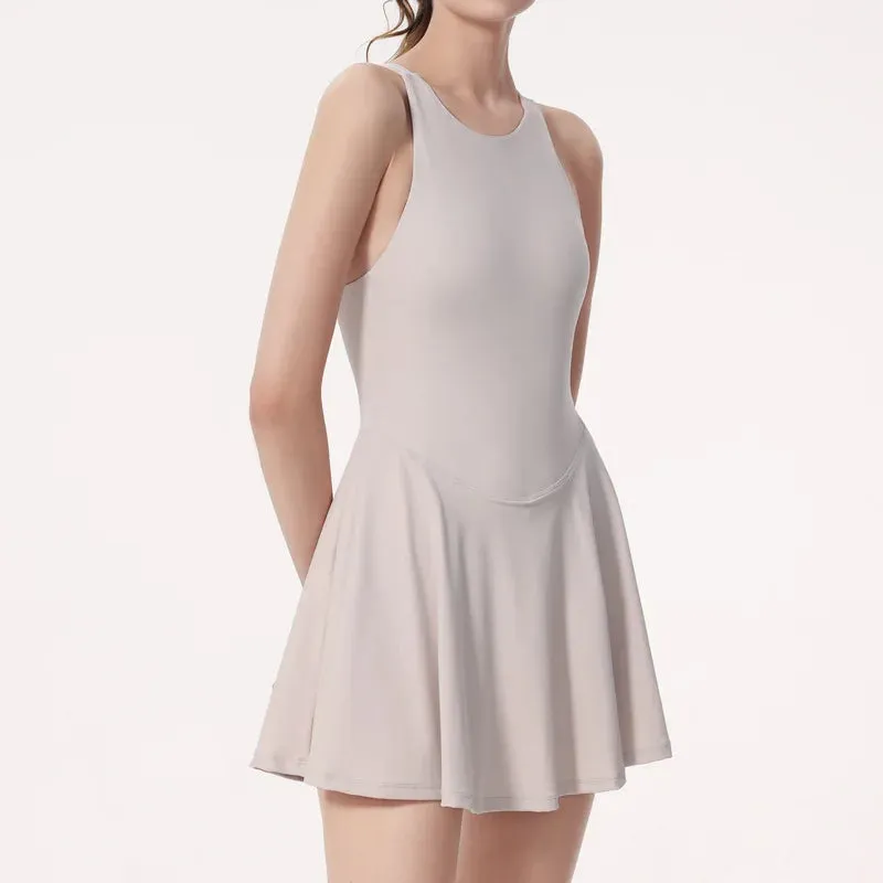 Summer Sports Dress - Quick Dry Feather Tennis Skirt