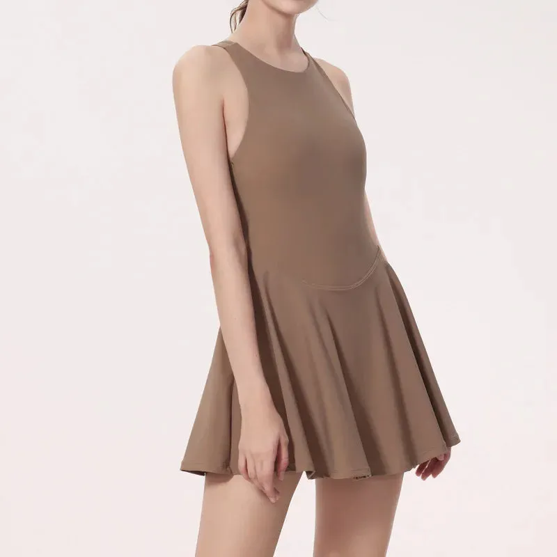 Summer Sports Dress - Quick Dry Feather Tennis Skirt
