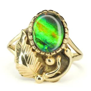 Summerland - Vintage Native American Designed Ammolite Ring