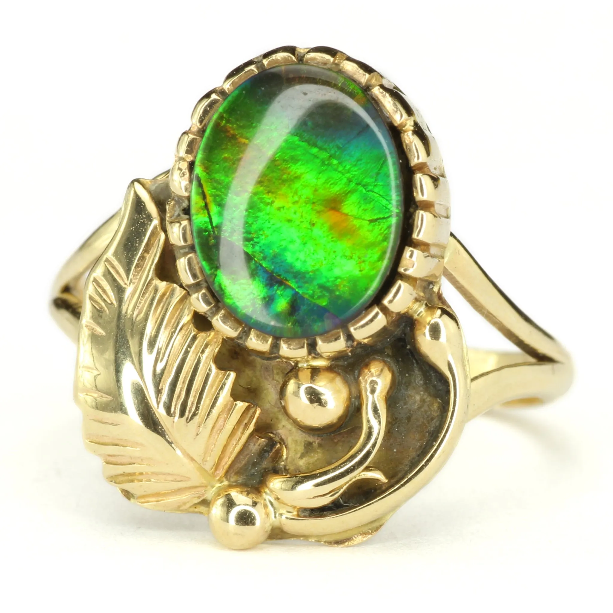 Summerland - Vintage Native American Designed Ammolite Ring