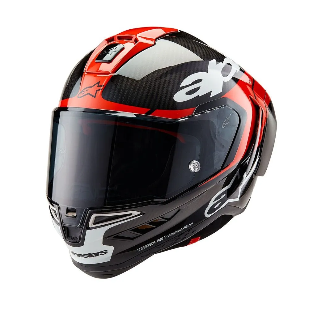 Supertech R10 Helmet Element Black Carbon/Bright Red/White Gloss M