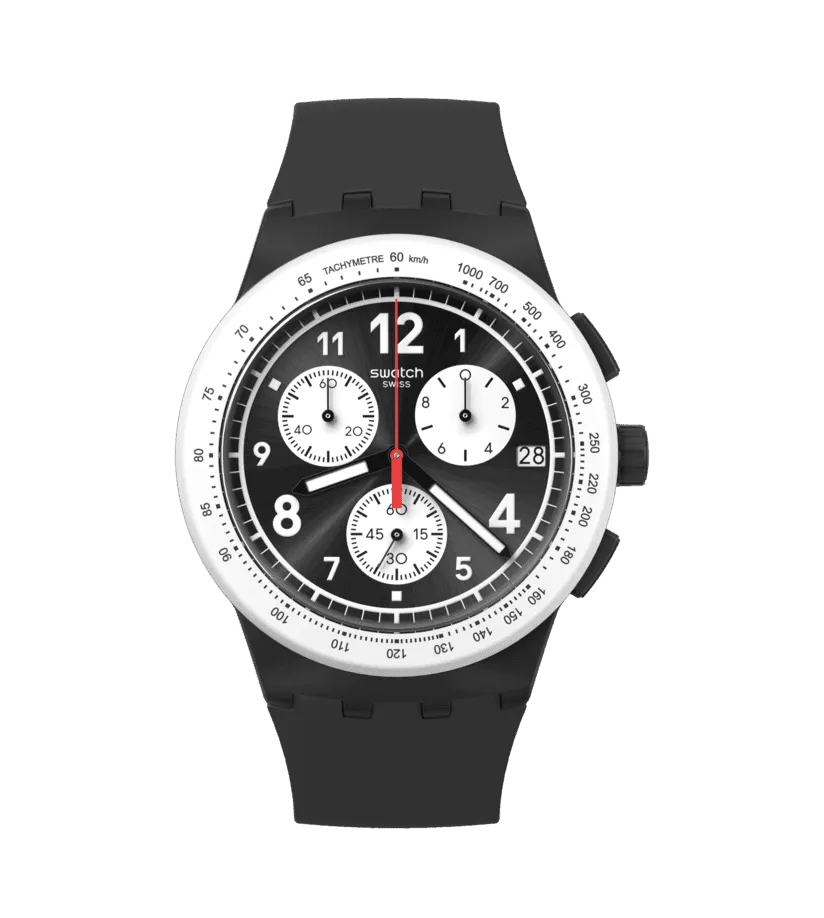 Swatch Nothing Basic About Black Originals Chrono Susb420 watch