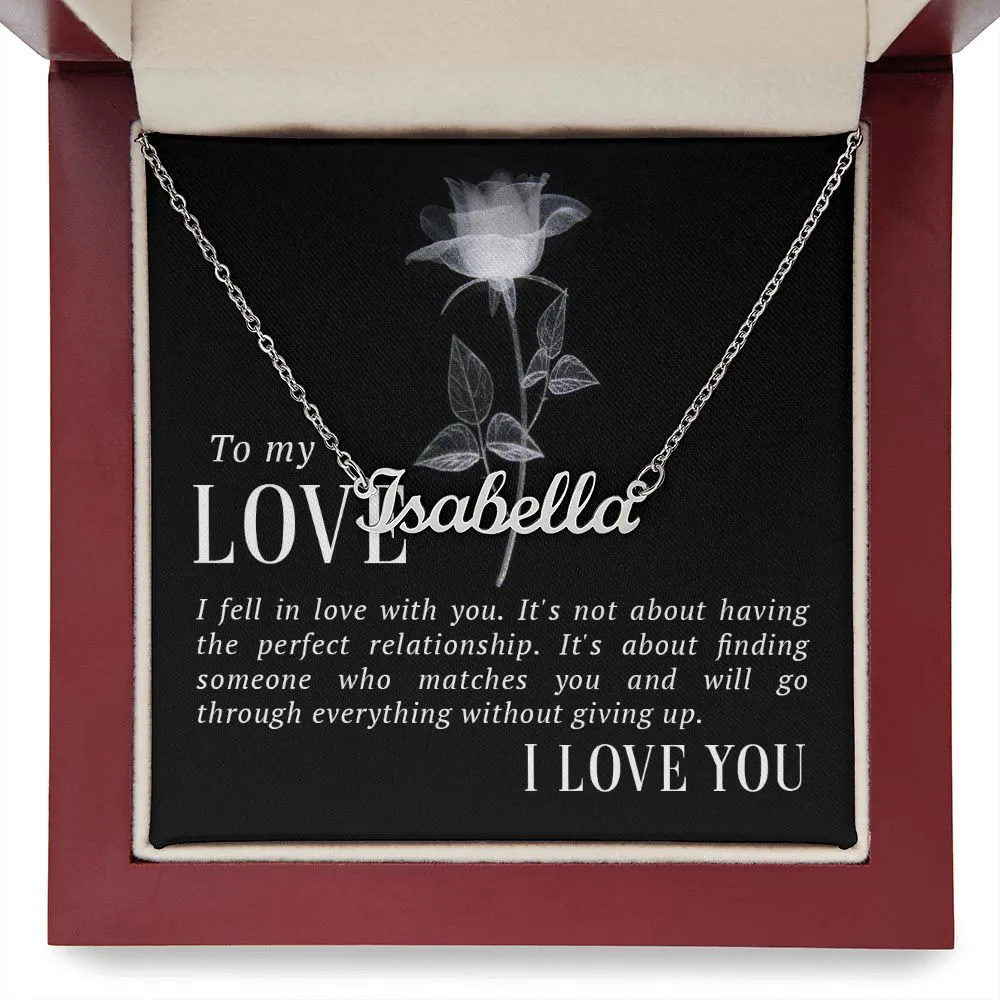 Sweetheart Name Necklace-I fell in love
