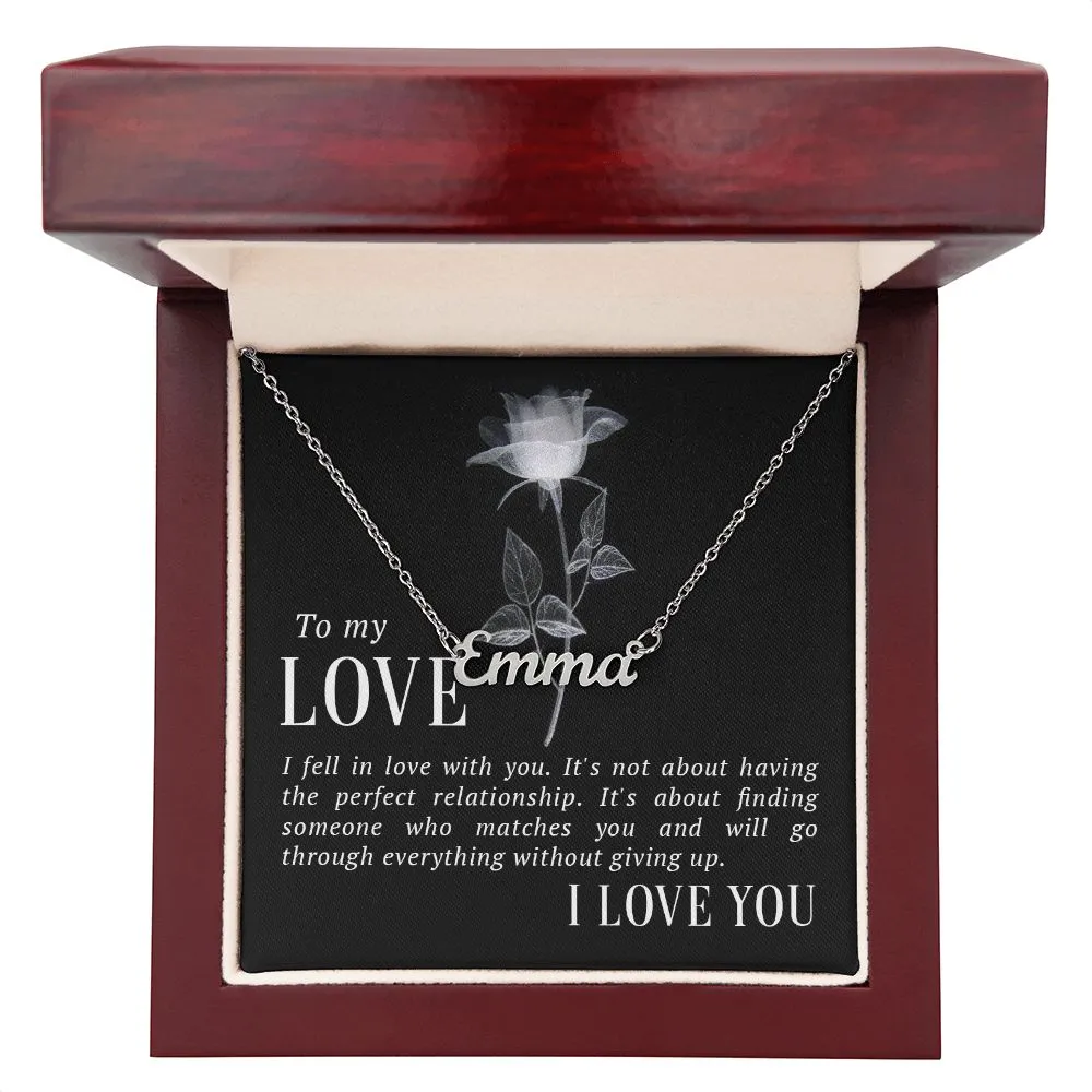 Sweetheart Name Necklace-I fell in love