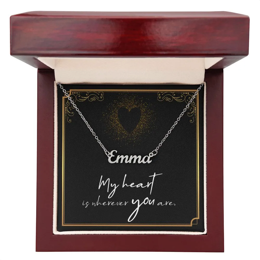 Sweetheart Name Necklace-My heart