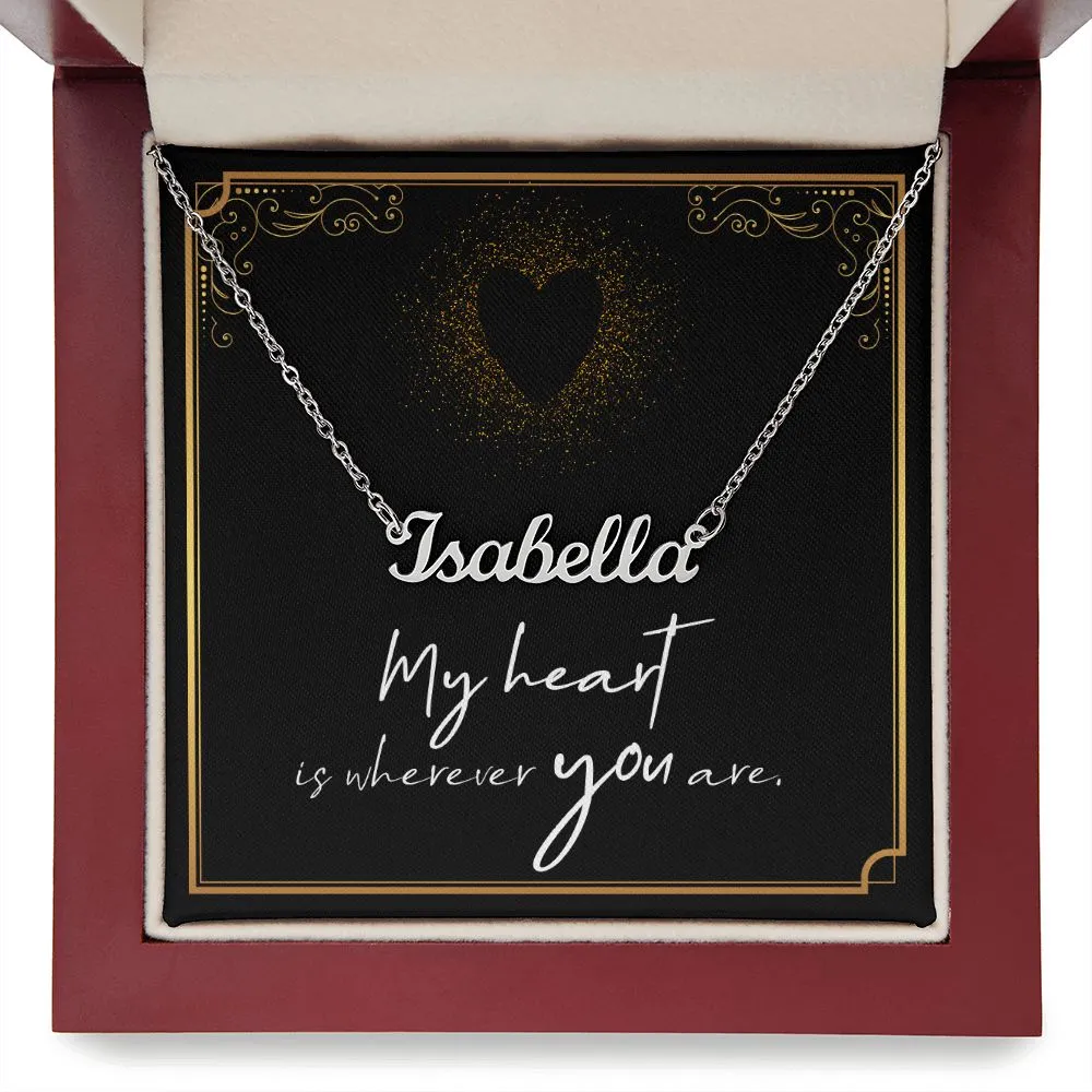 Sweetheart Name Necklace-My heart