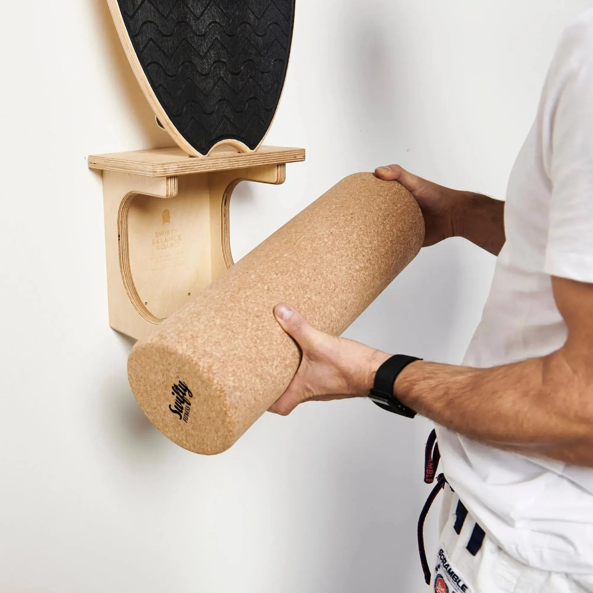 Swifty Balance Board, Roller & Wall Bracket/Floor Stand Bundle