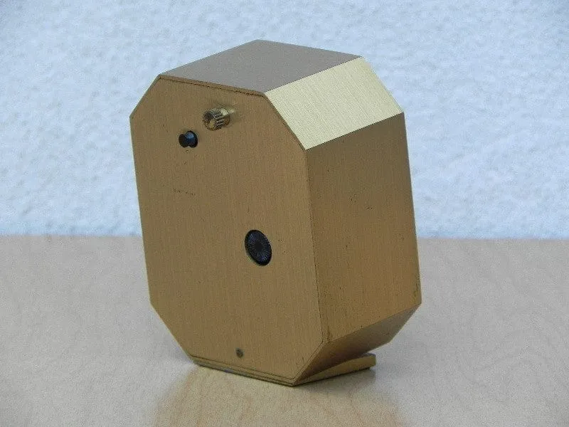 Swiza Small Quartz Brass Desk Clock with Brown Face
