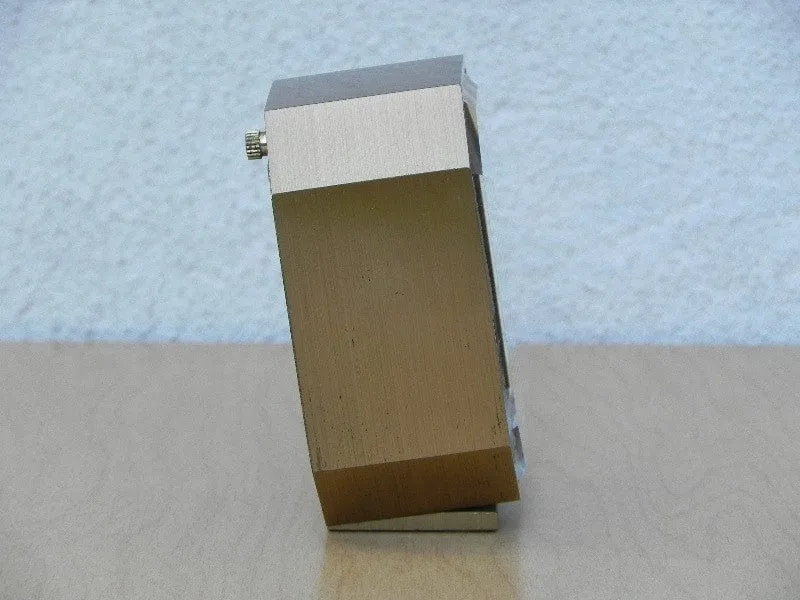 Swiza Small Quartz Brass Desk Clock with Brown Face