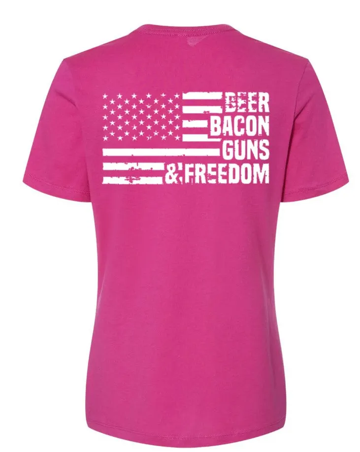 T-Shirt - Beer Bacon Guns & Freedom