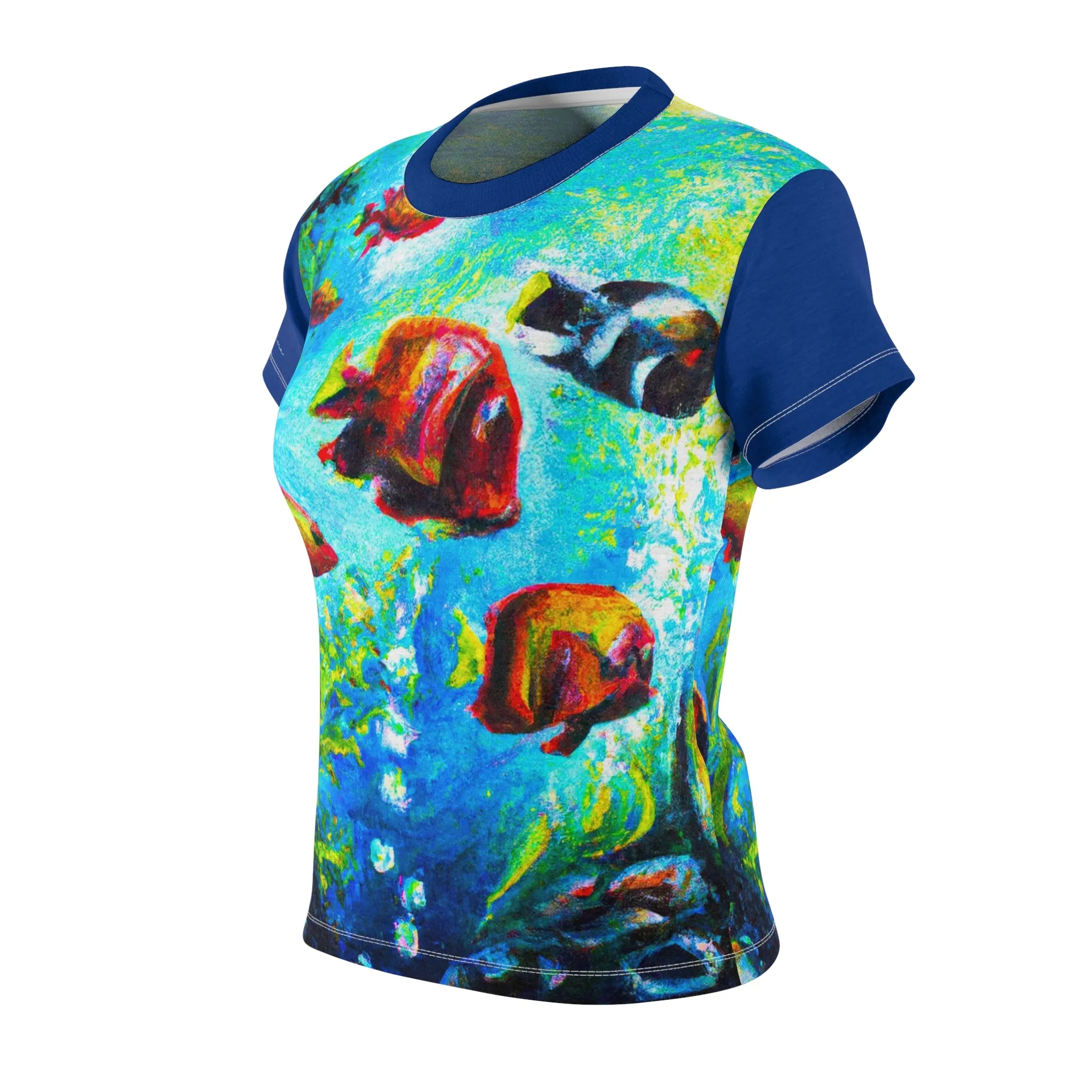 T-Shirt, Blue Tropical Aquarium