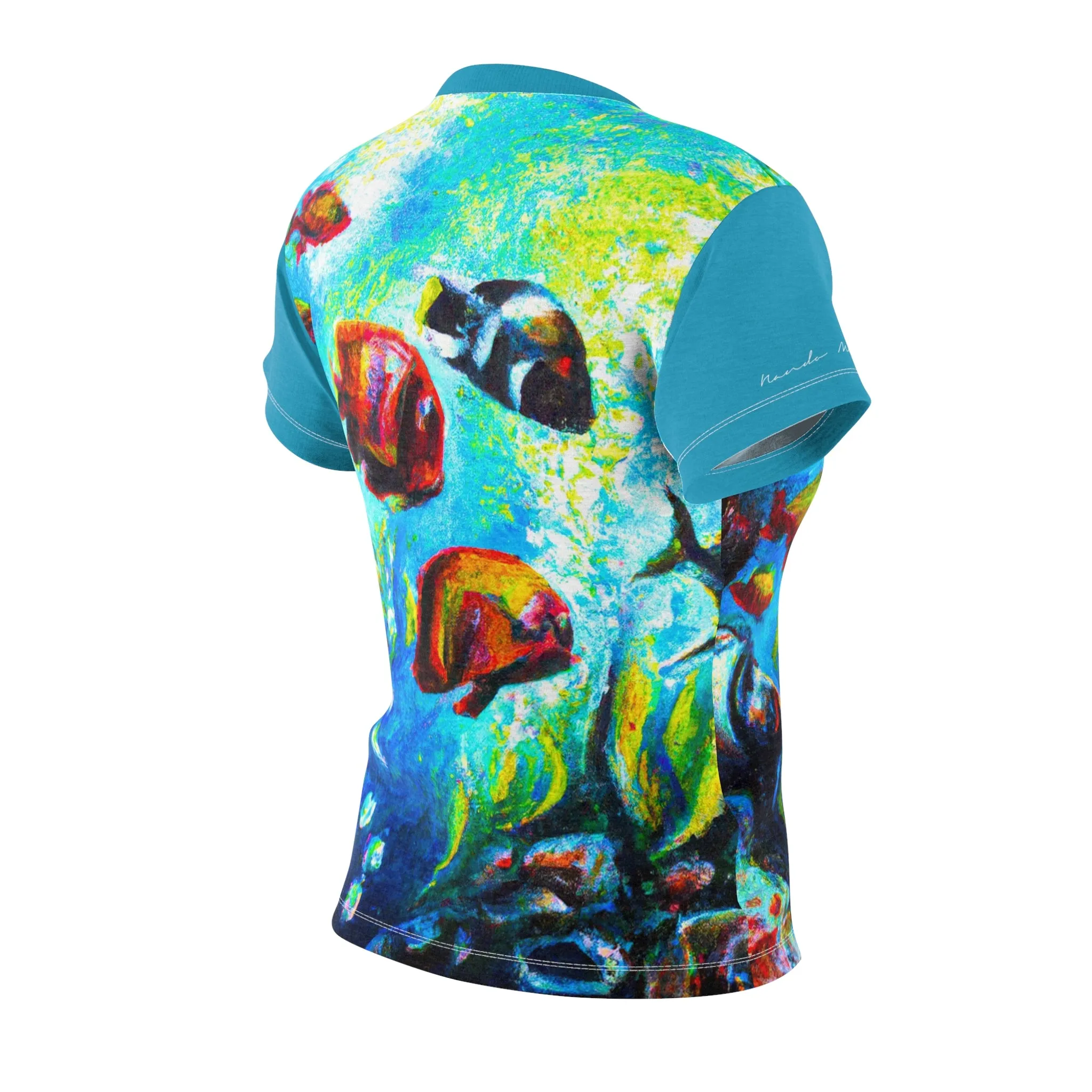 T-Shirt, Turquoise Tropical Aquarium