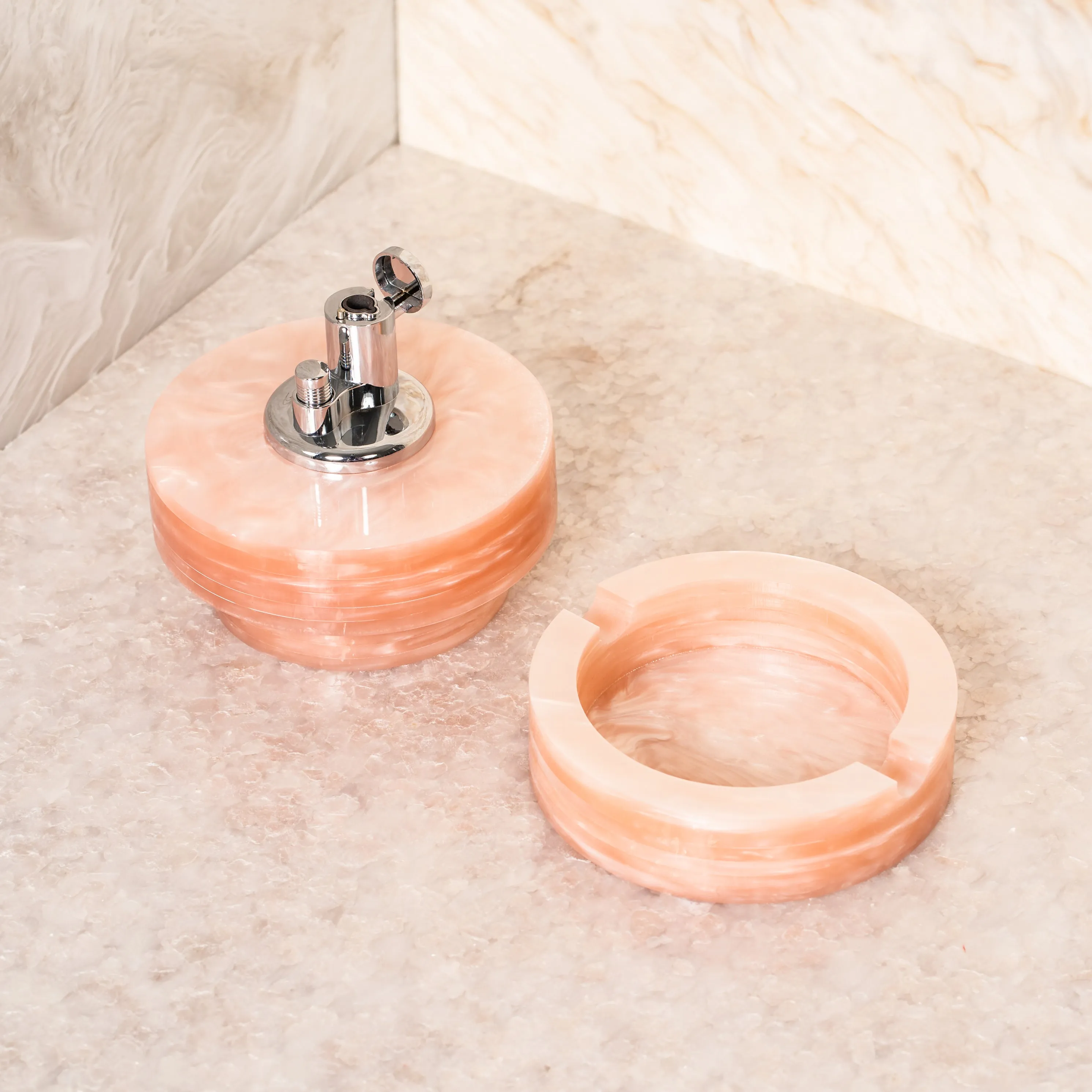 Tabletop Lighter in Rose Quartz