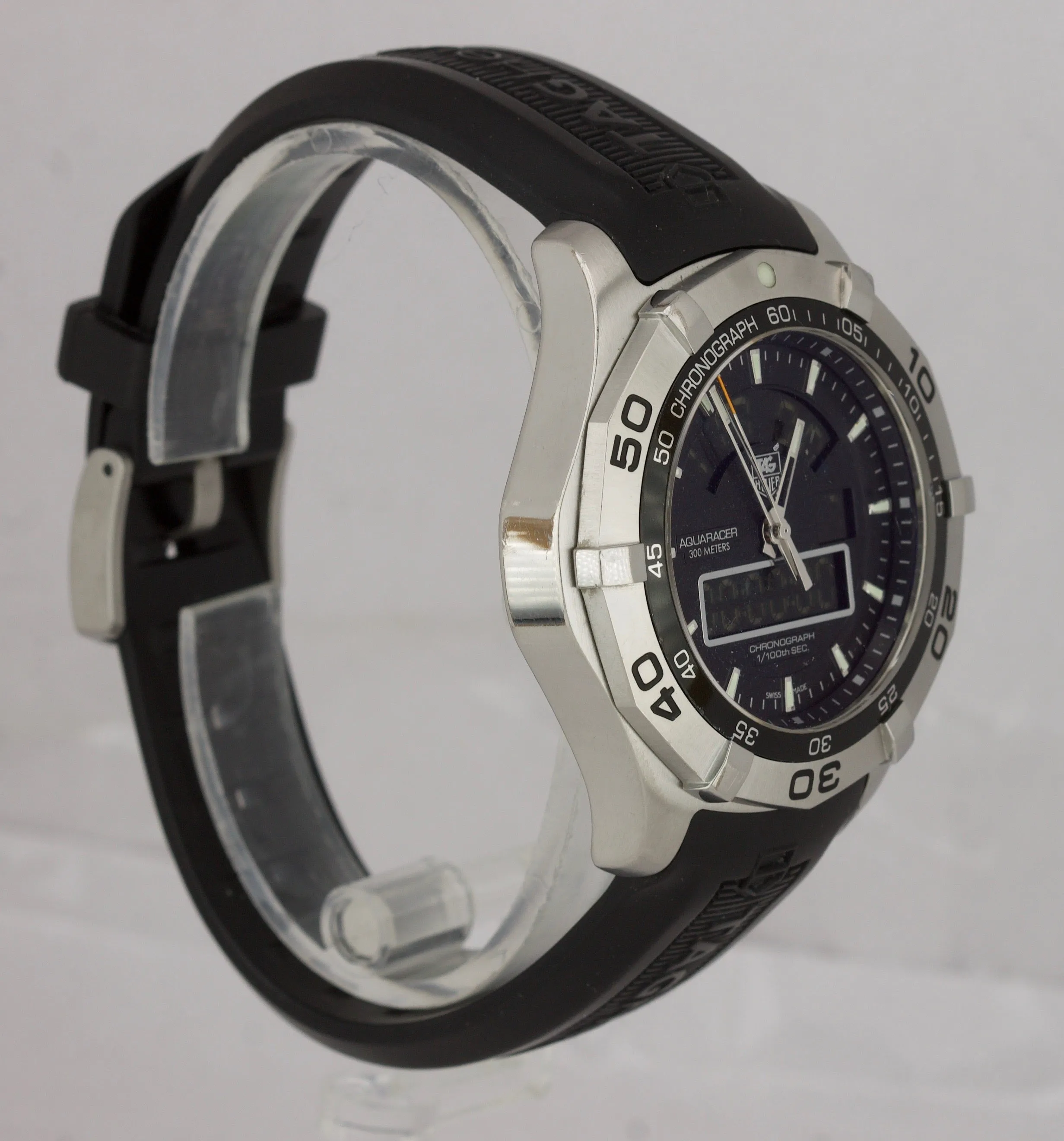Tag Heuer Aquaracer Chronotimer Black 45mm Stainless Steel Quartz CAF1010 Watch