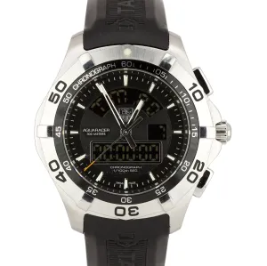 Tag Heuer Aquaracer Chronotimer Black 45mm Stainless Steel Quartz CAF1010 Watch