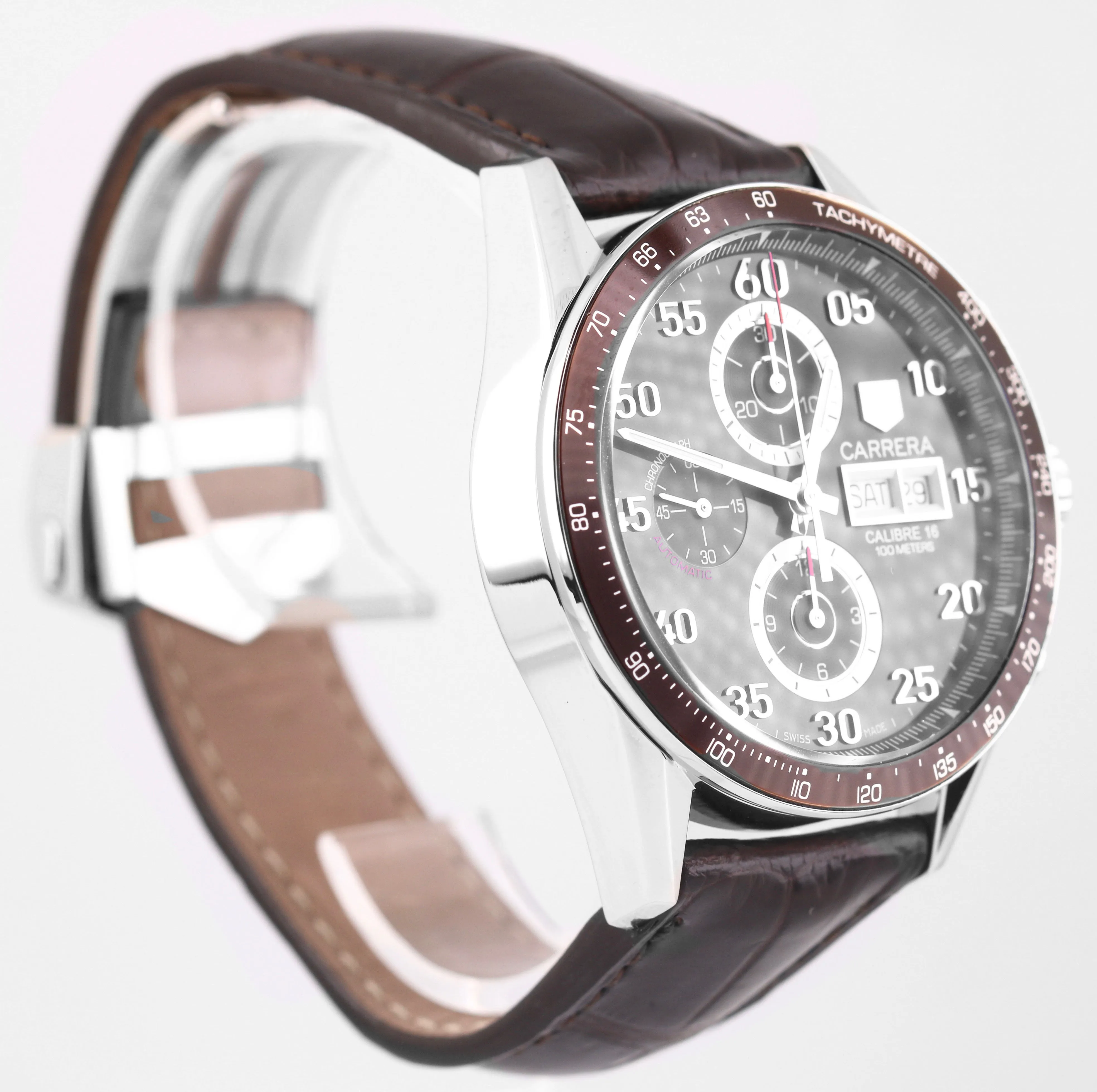 Tag Heuer Carrera Calibre 16 Chocolate Automatic Chronograph CV2A12-0 43mm Watch