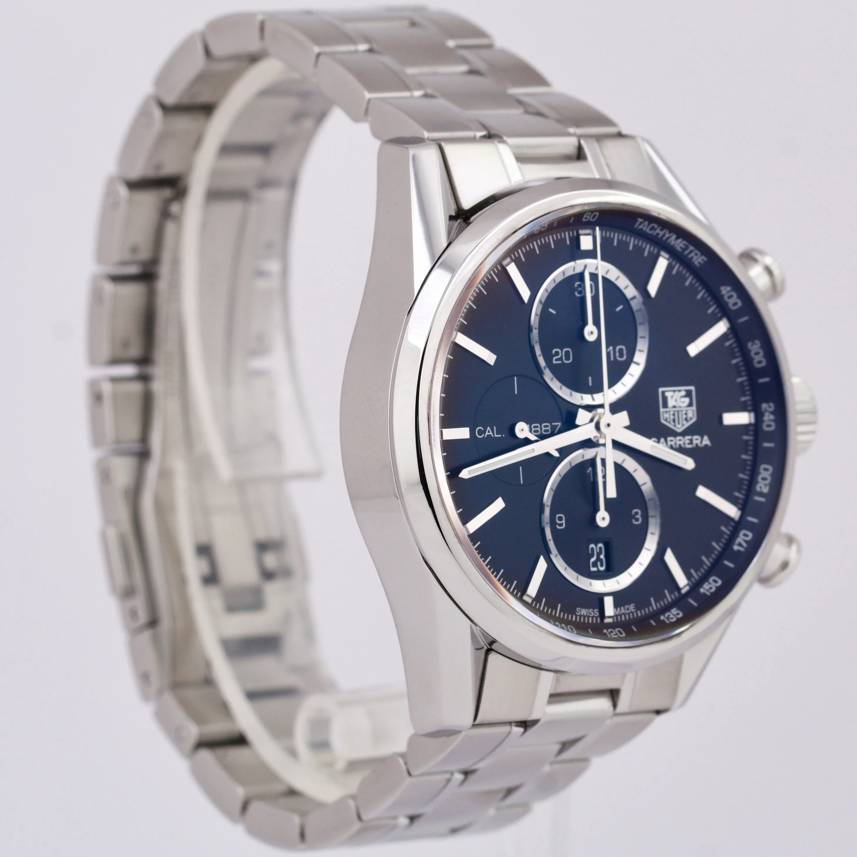 Tag Heuer Carrera Stainless Steel Black 41mm Date Automatic Watch CAR2110.BA0724