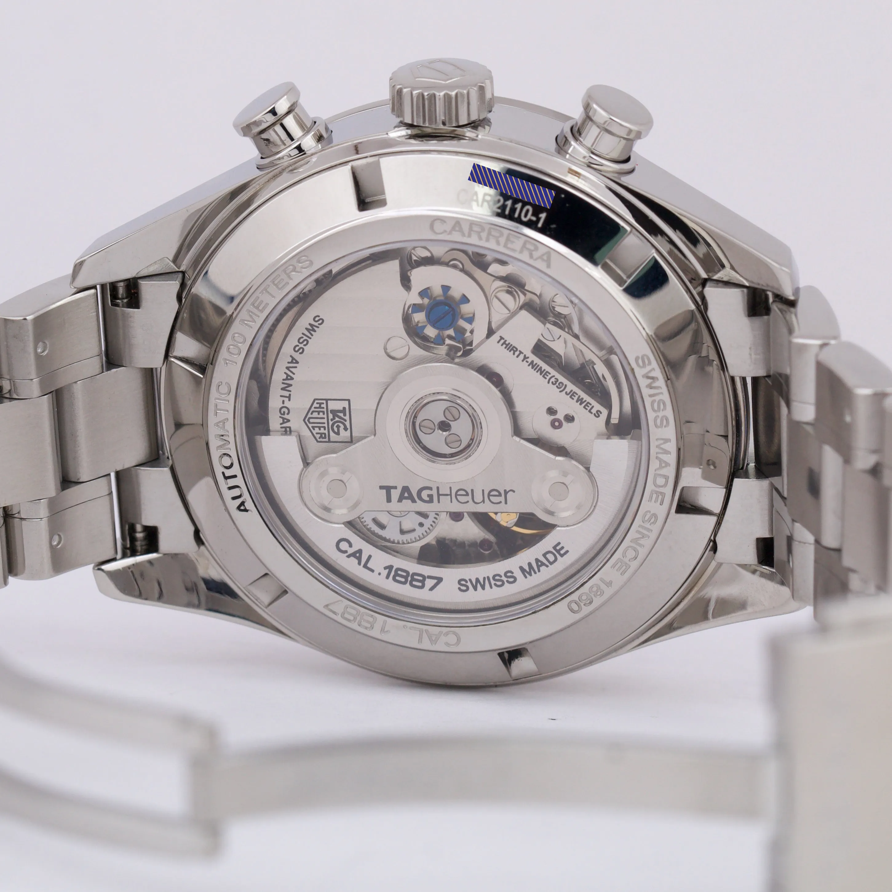 Tag Heuer Carrera Stainless Steel Black 41mm Date Automatic Watch CAR2110.BA0724