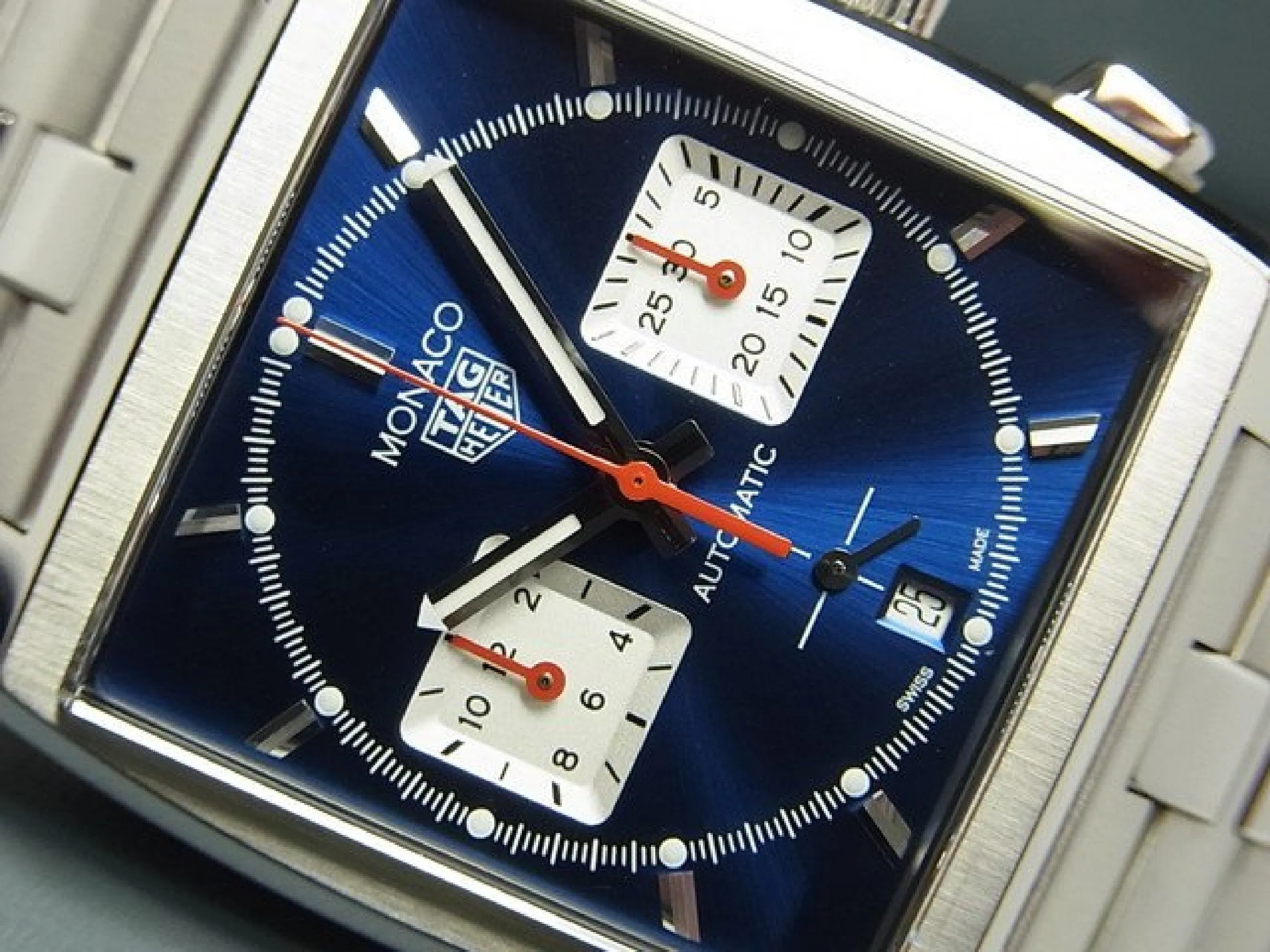 TAG HEUER Monaco Chronograph Heuer02 blue Ref.CBL2111 Mens 181562714