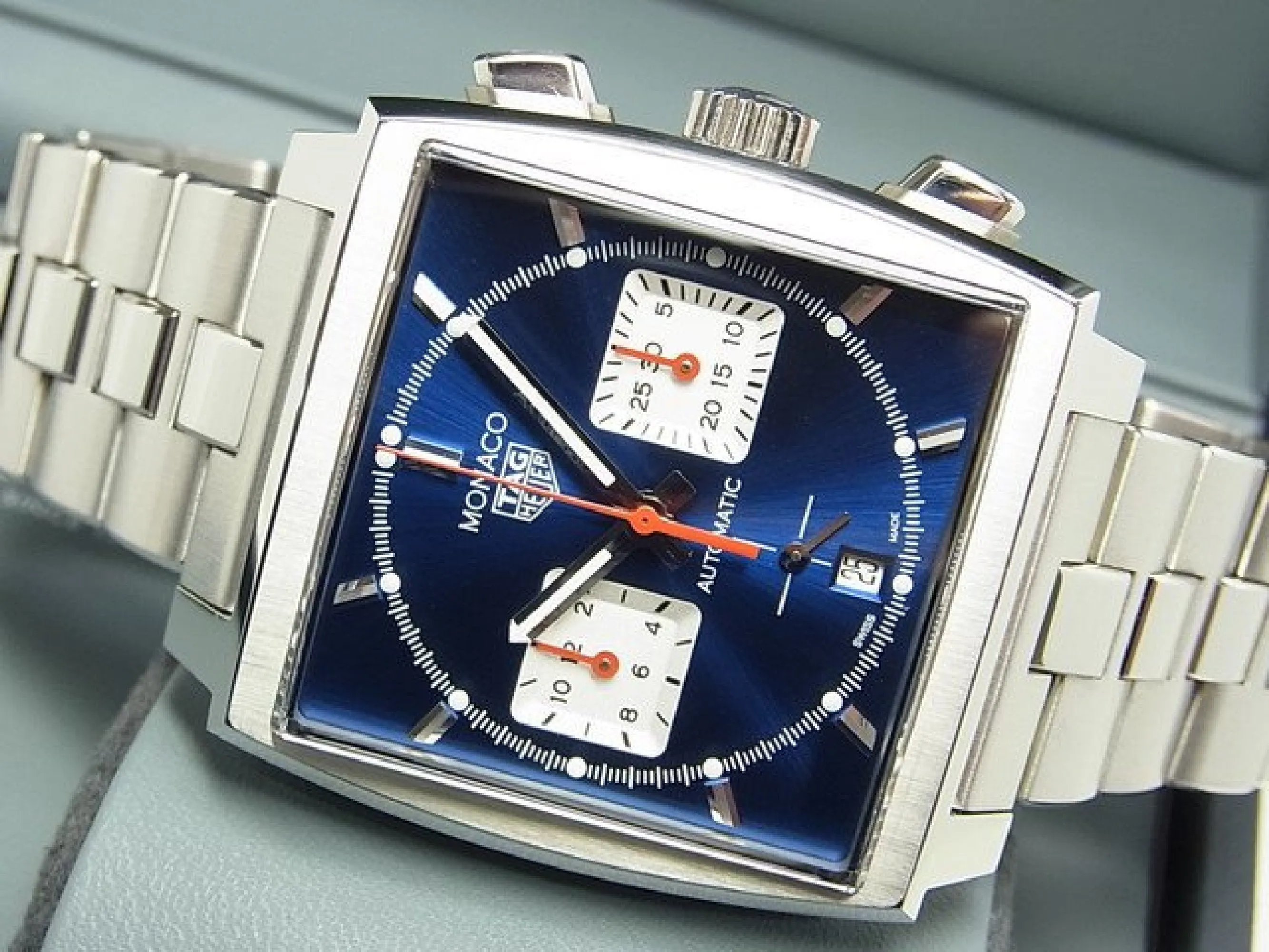 TAG HEUER Monaco Chronograph Heuer02 blue Ref.CBL2111 Mens 181562714