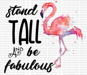 Tall and fabulous Flamingo TRANSFER