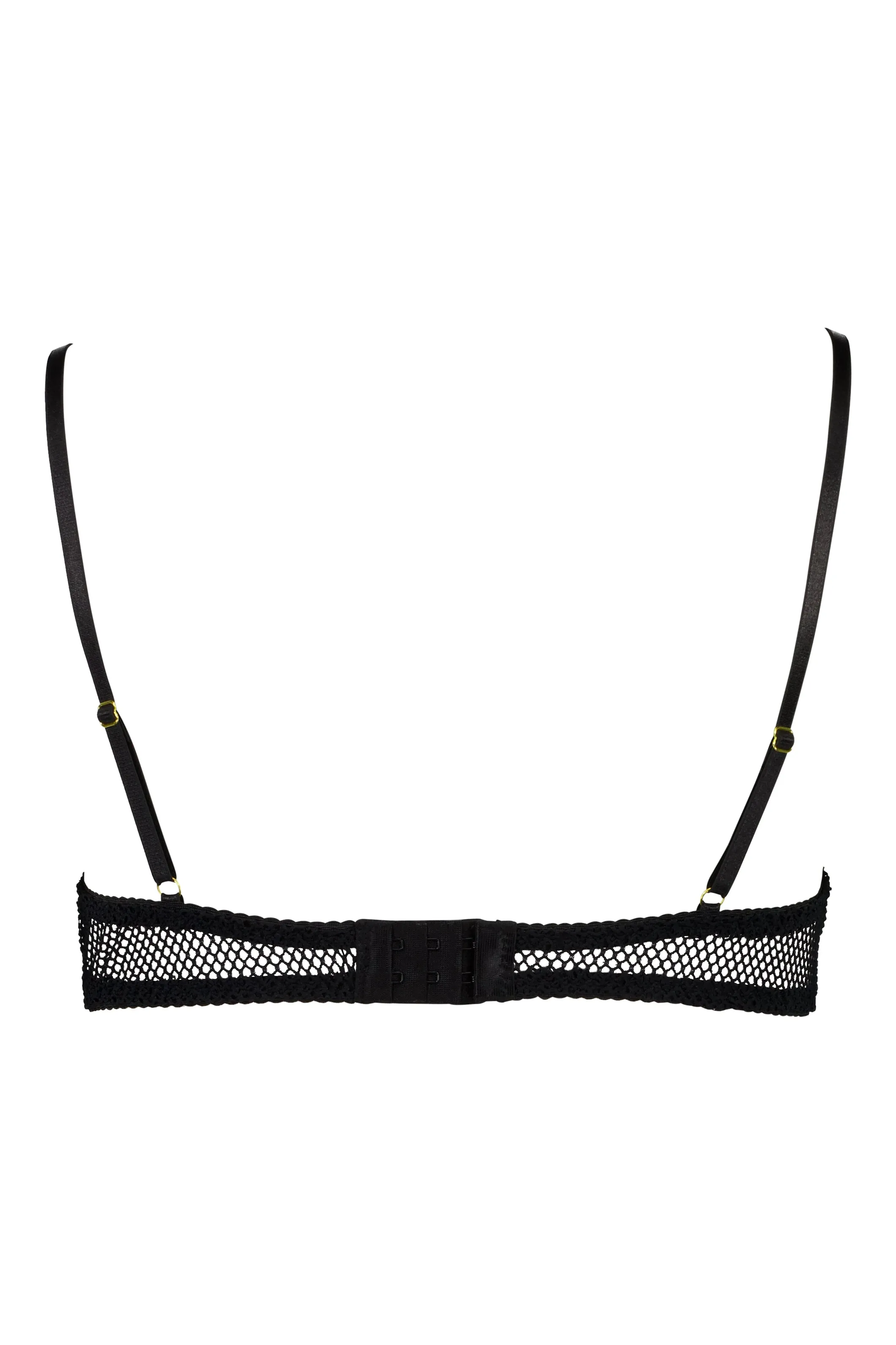 Tatiana Fishnet Balconette Bra Black