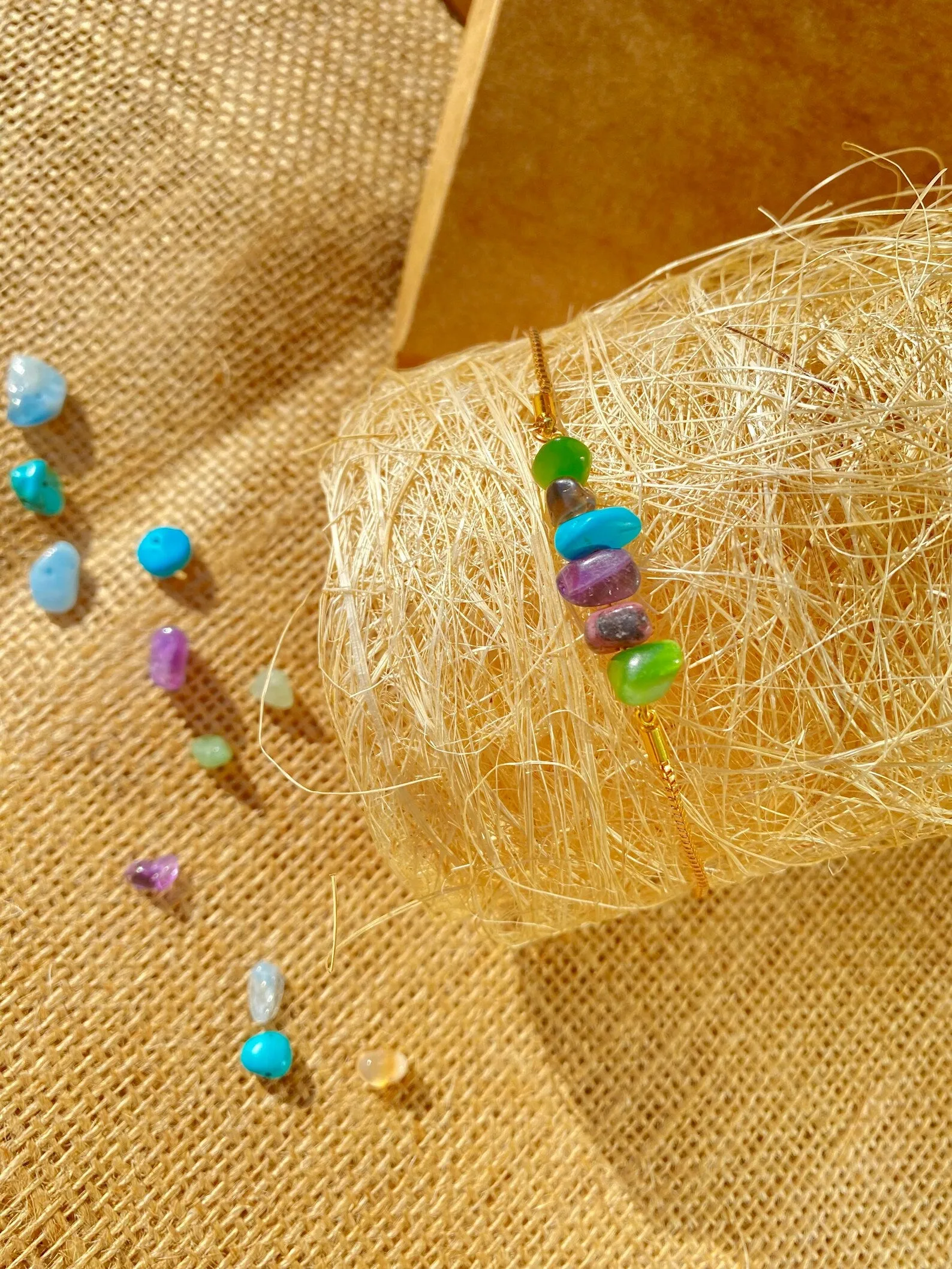 Taurus Zodiac Gemstone Bracelet