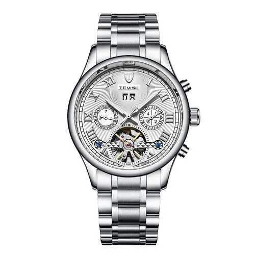 TEVISE 806 Military Wind Male Wristwatch Automatic Stainless Steel Luminous Mechanical Watche
