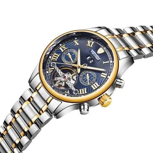 TEVISE 806 Military Wind Male Wristwatch Automatic Stainless Steel Luminous Mechanical Watche