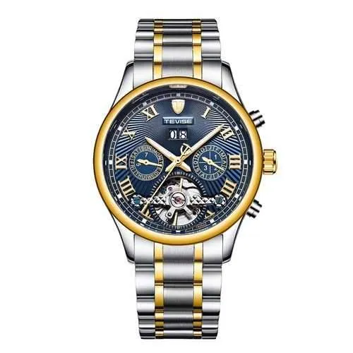 TEVISE 806 Military Wind Male Wristwatch Automatic Stainless Steel Luminous Mechanical Watche