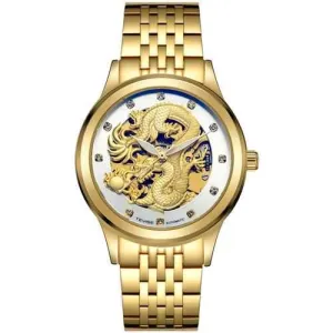 TEVISE 9006 Hollow Phoenix Dragon Pattern Mechanical Watch