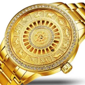 TEVISE 9055G  Animal Dial Display Automatic Mechanical Watch