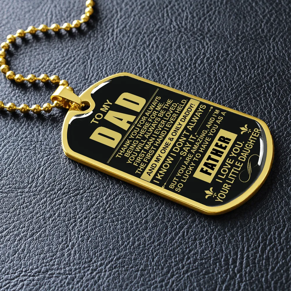 Thank You Dad - Dog Tag