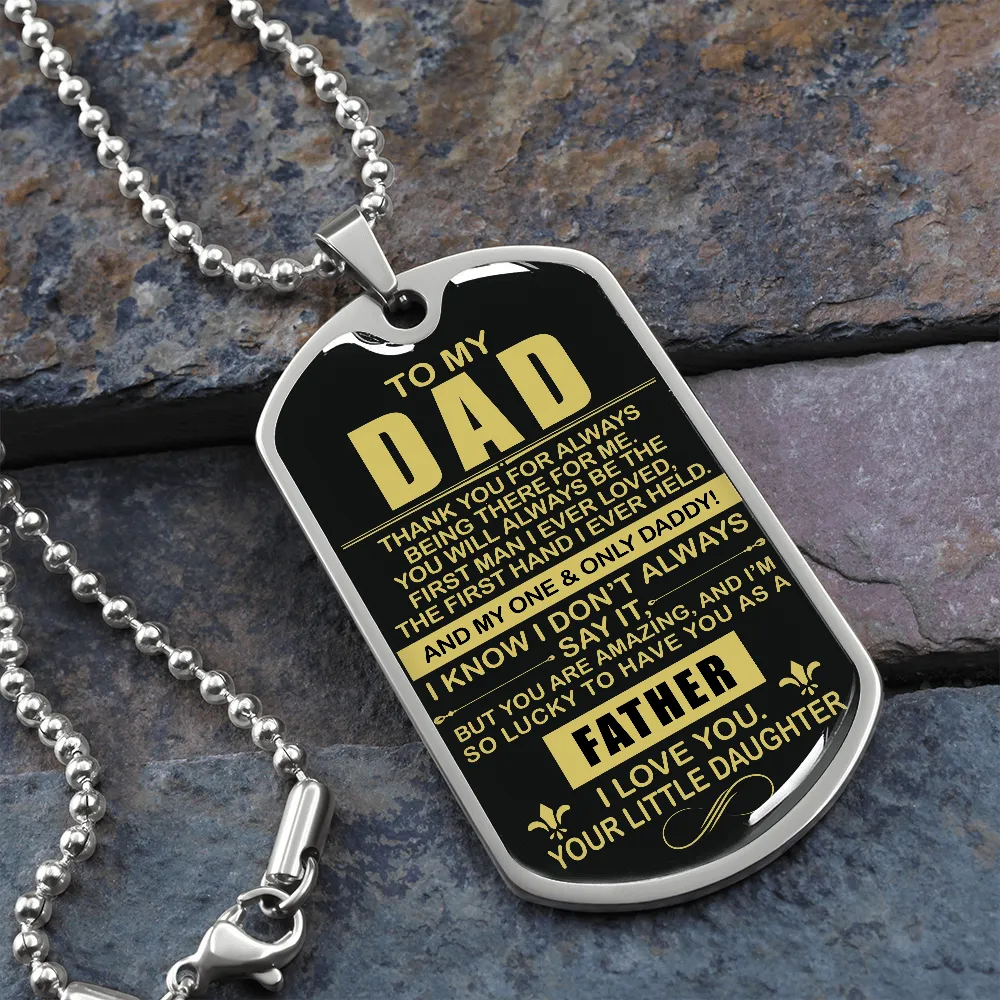Thank You Dad - Dog Tag