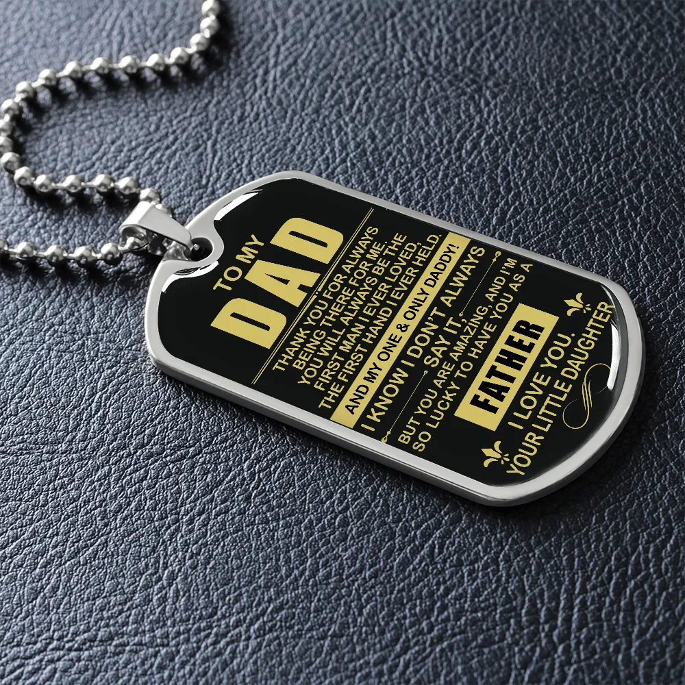Thank You Dad - Dog Tag